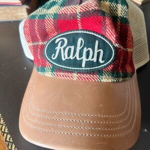 Plaid and Leather Cap